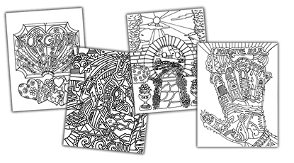 Sample pages from Forgiveness coloring book