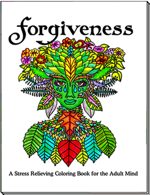Full color cover of Forgiveness Coloring Book and link to Amazon